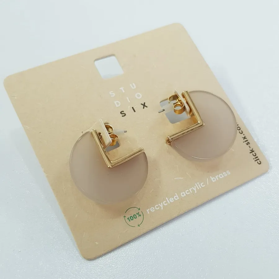 گوشواره استیل طلایی