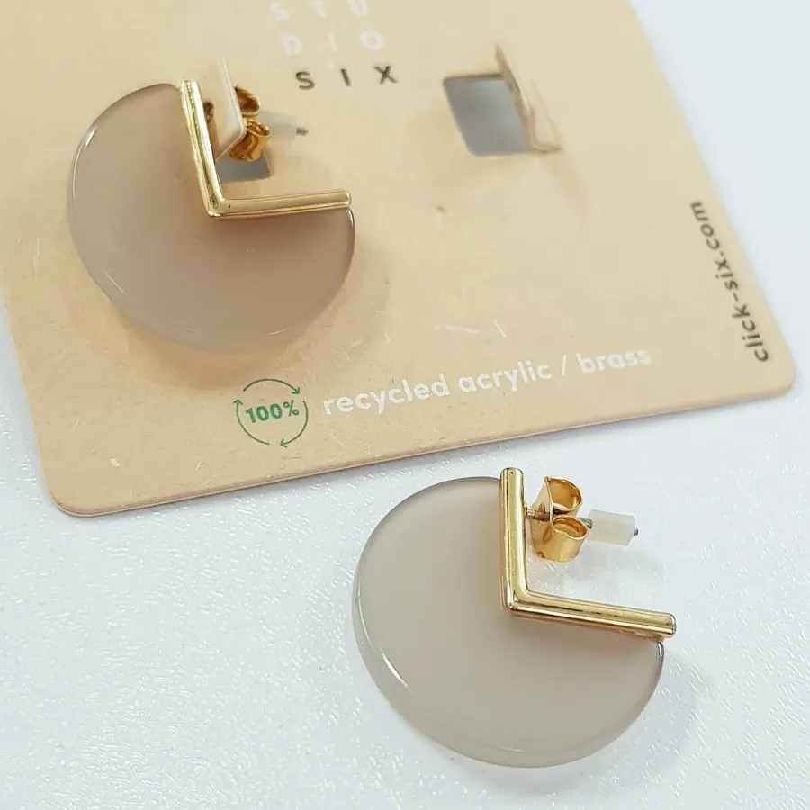 گوشواره استیل طلایی