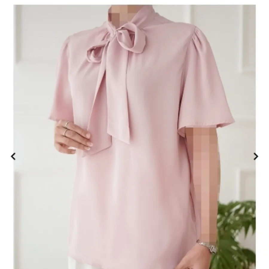 شومیز آستین کوتاه کرپ نخ