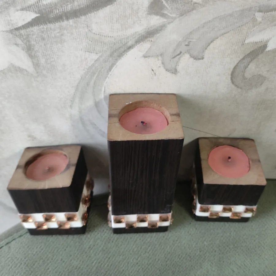 شمعدان چوبی