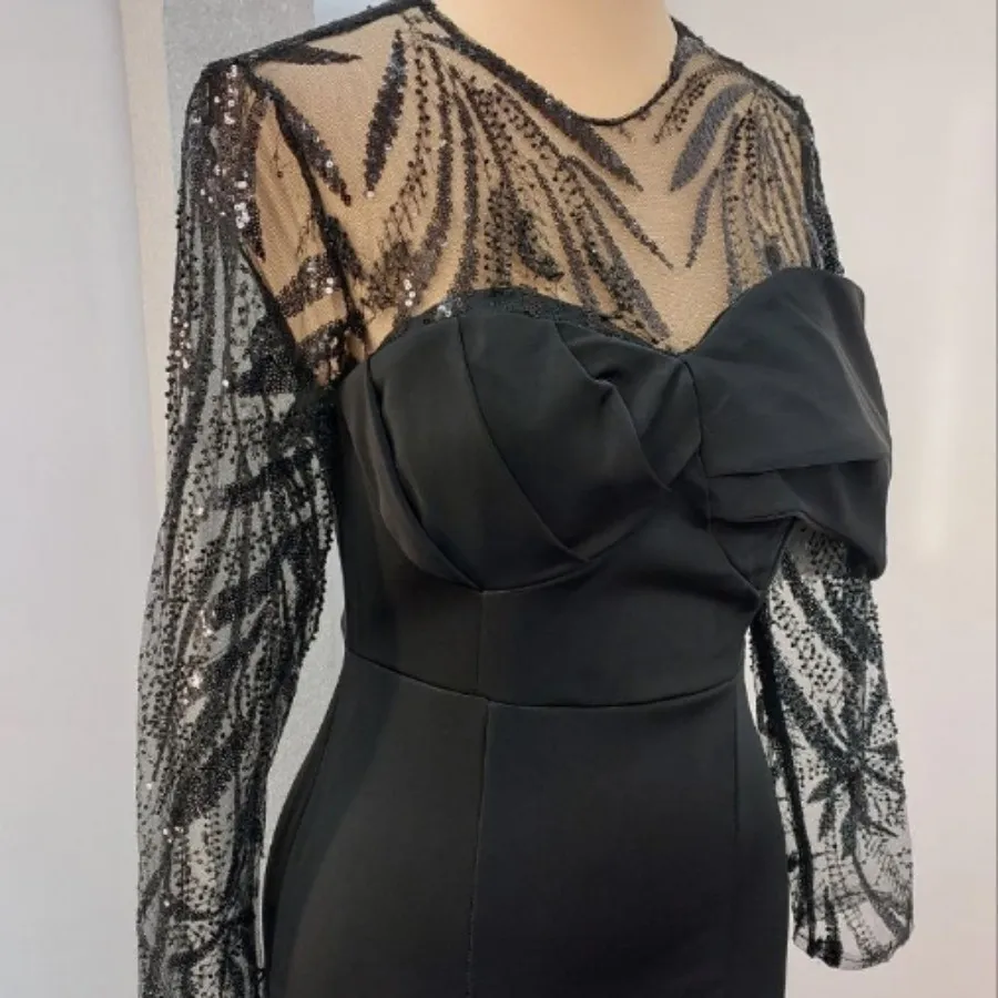 پیراهن مجلسی مشکی زنانه