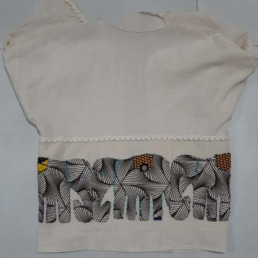 کراپ کت تکه دوزی شده