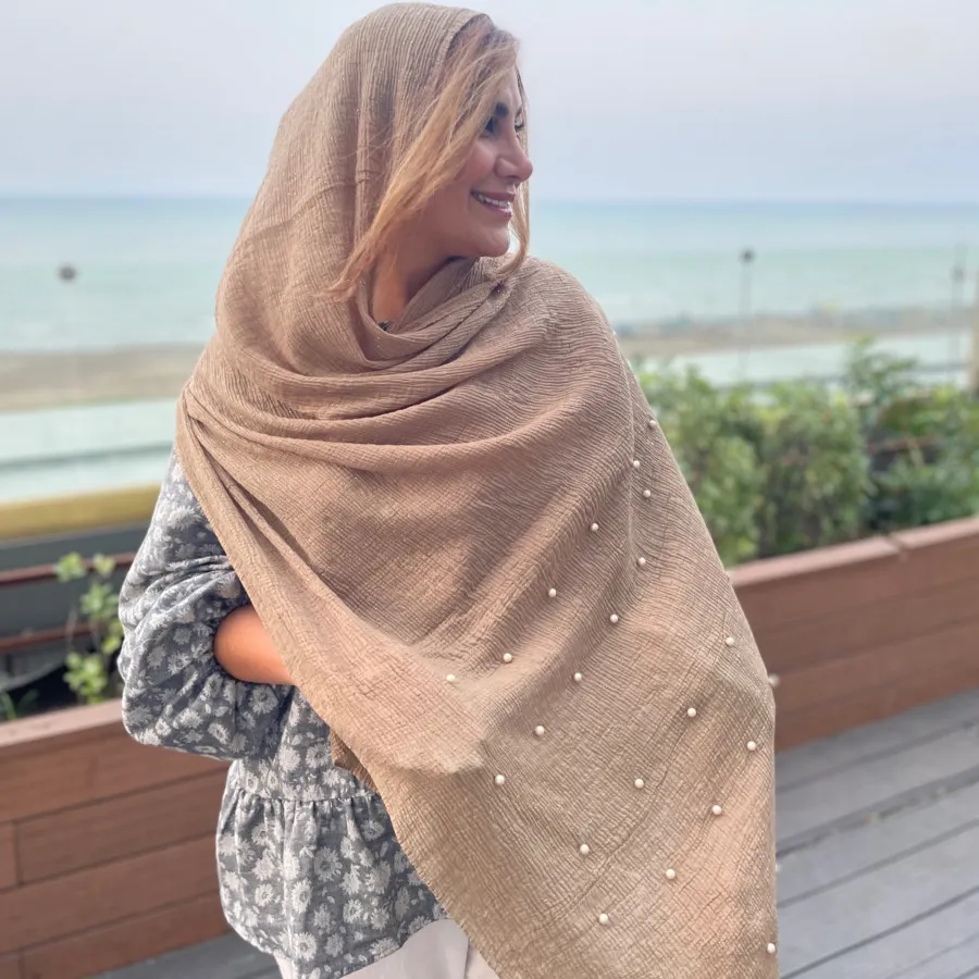 شال پلیسه مرواریدی