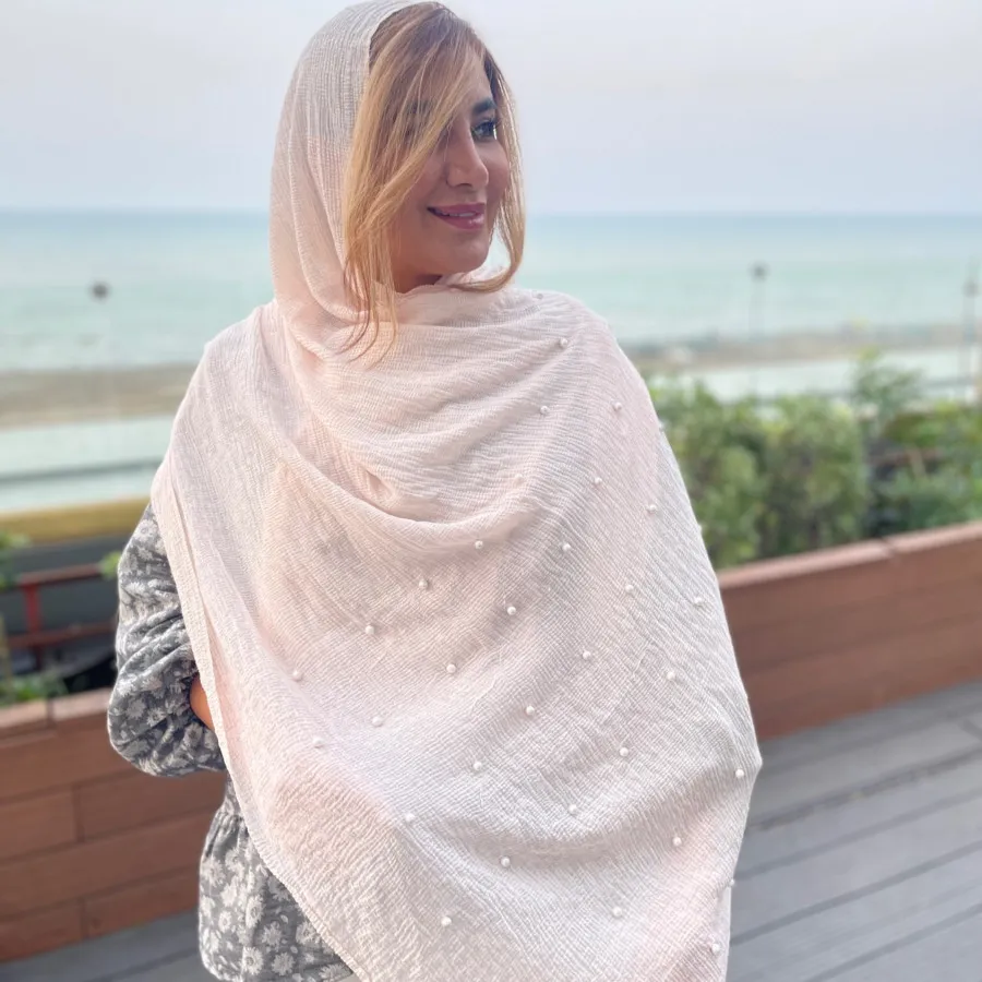 شال پلیسه مرواریدی