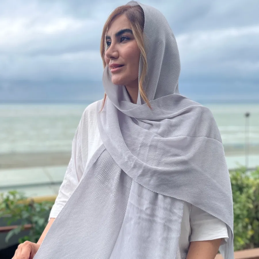 شال پلیسه رنگی