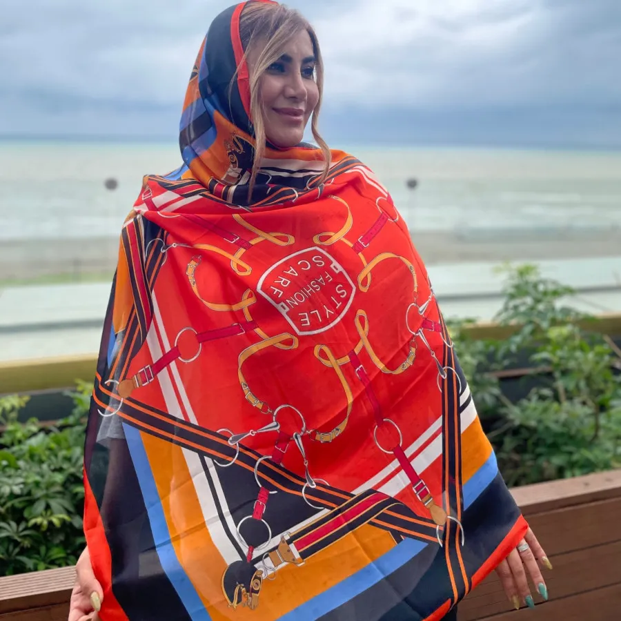 شال ساتن ابریشم برند