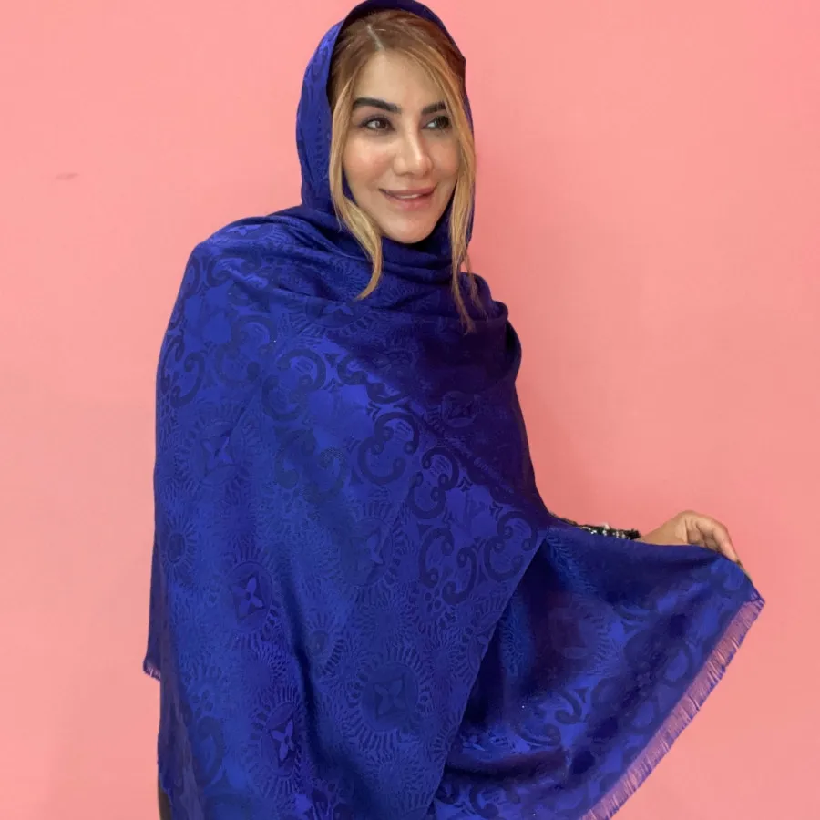 شال ساتن ژاکارد