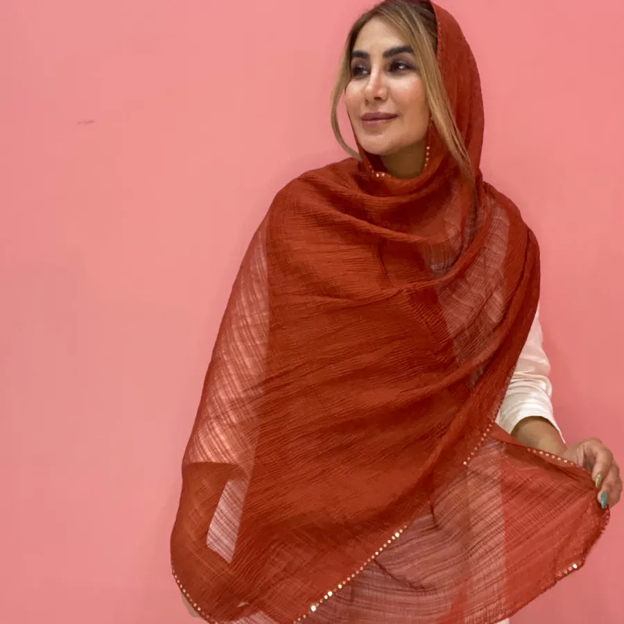 شال پلیسه دور نواردوزی