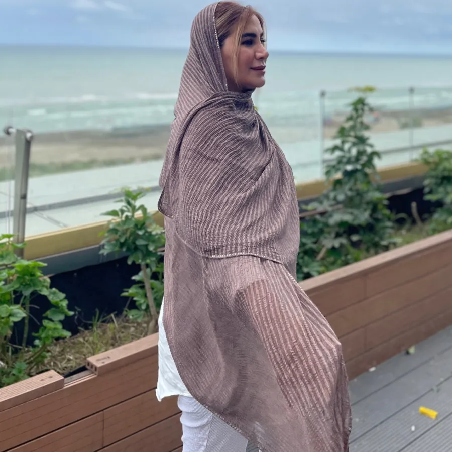 شال پلیسه کنفی دورنواردوز