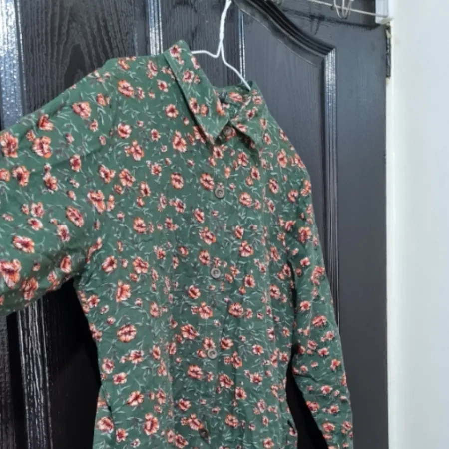 تونیک شومیز کتان خنک سبز