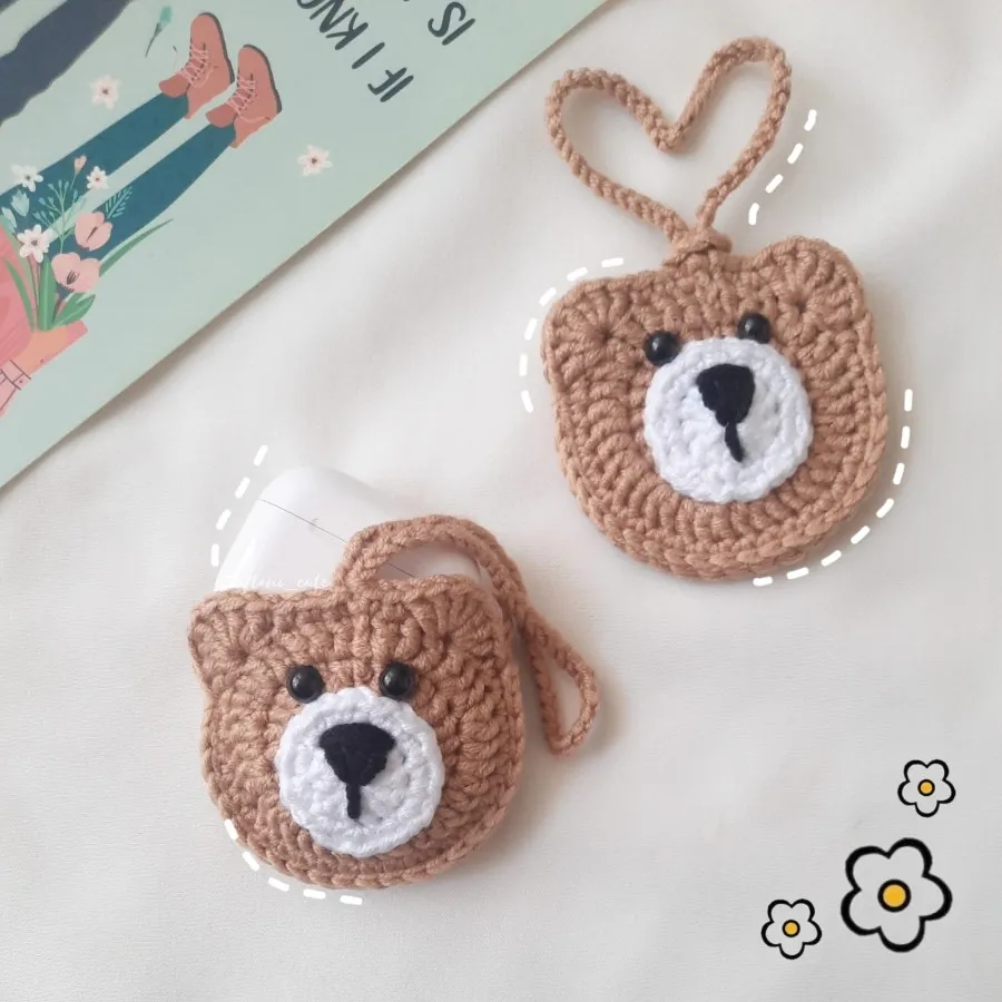 آویز کیف خرسی بافتنی