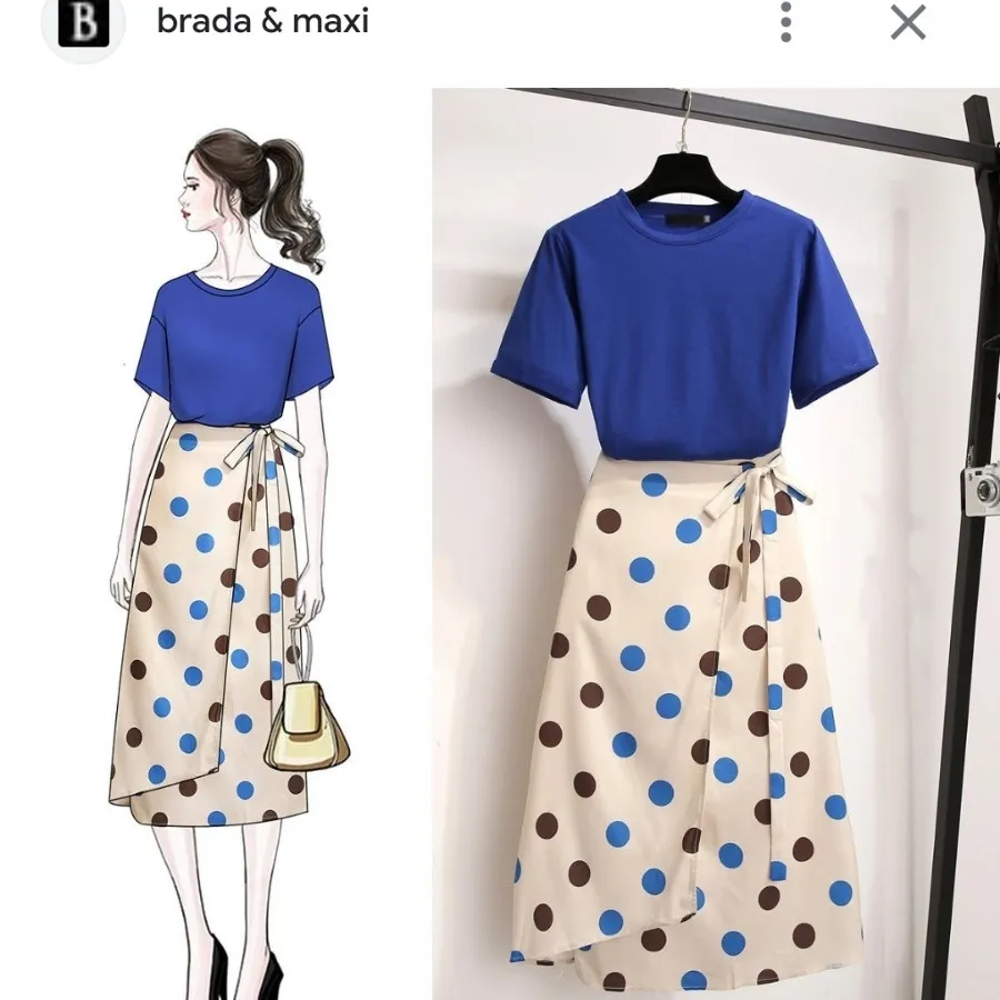 دامن ساتن خال خالی FAN