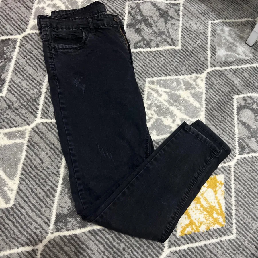 شلوار جین زغالی کاغذی