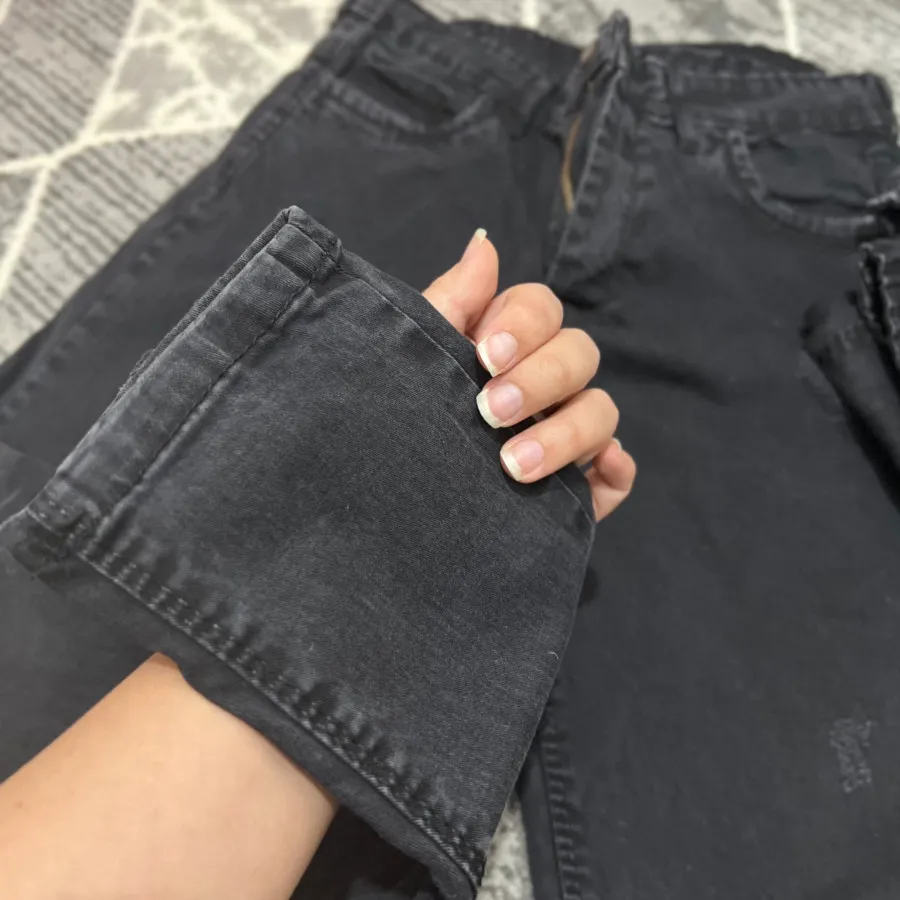 شلوار جین زغالی کاغذی