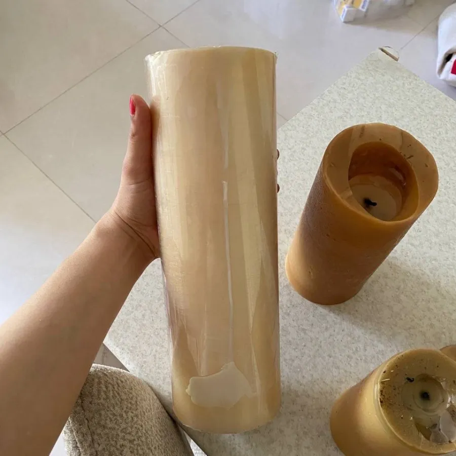 4 عدد شمع استوانه ای