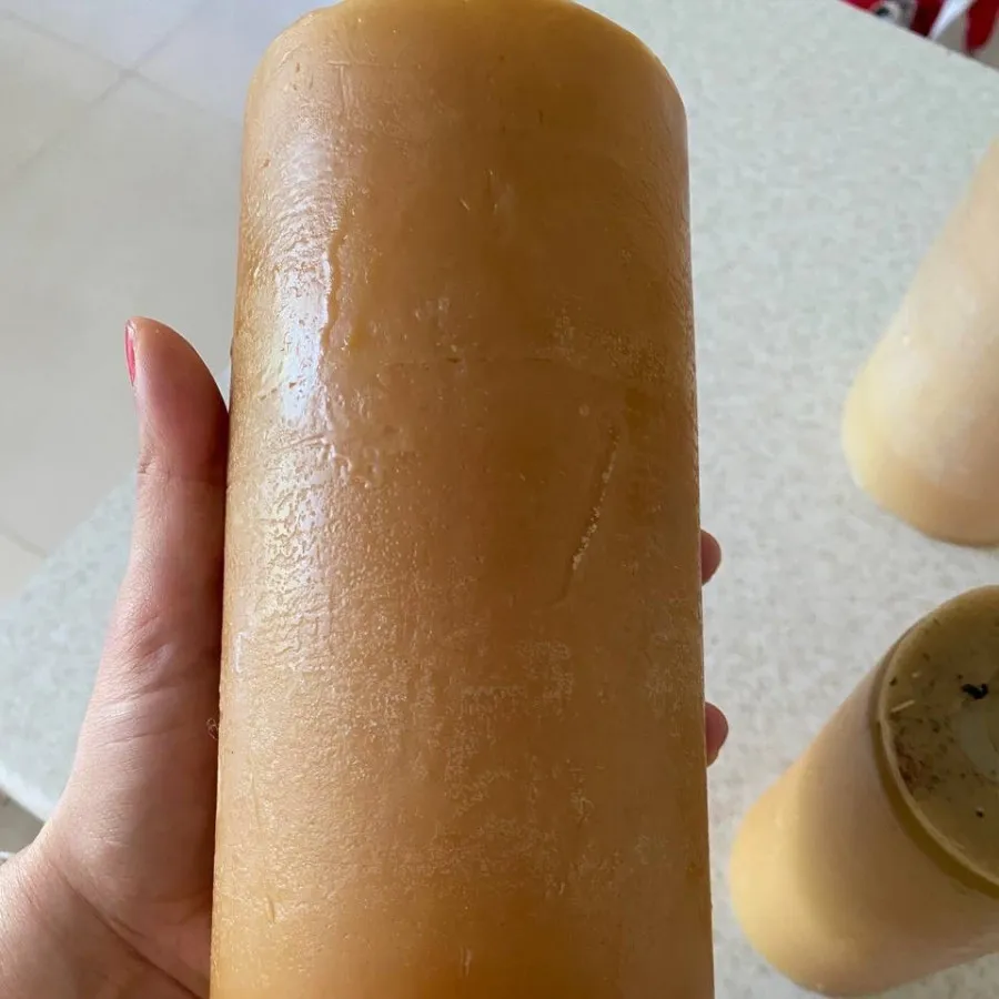 4 عدد شمع استوانه ای