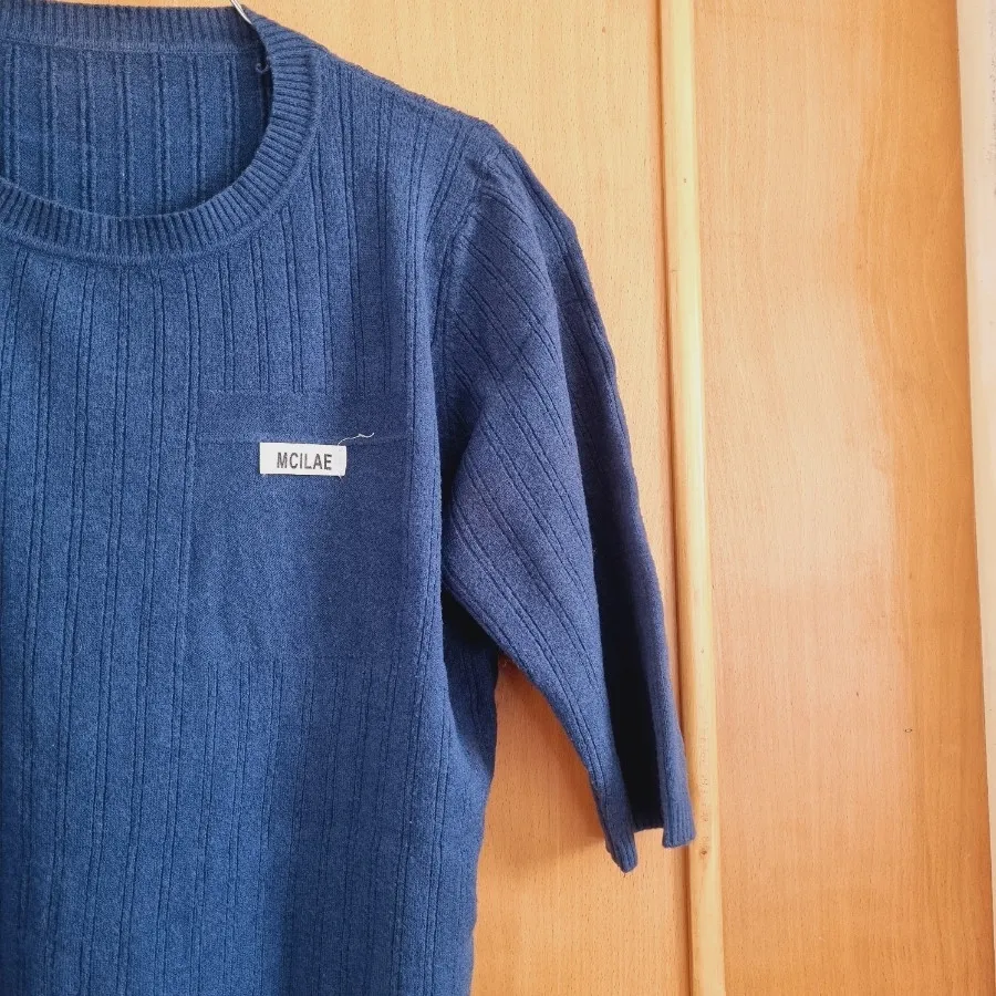 بلوز بافت استین سه ربع