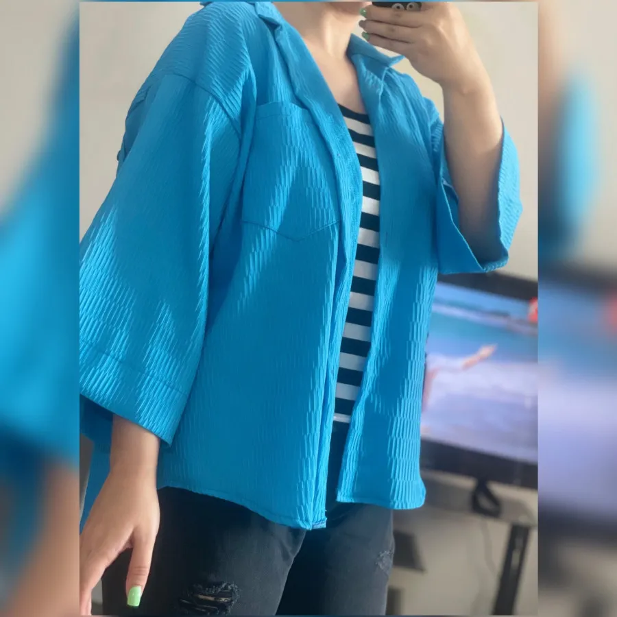 شومیز مانتو آبی