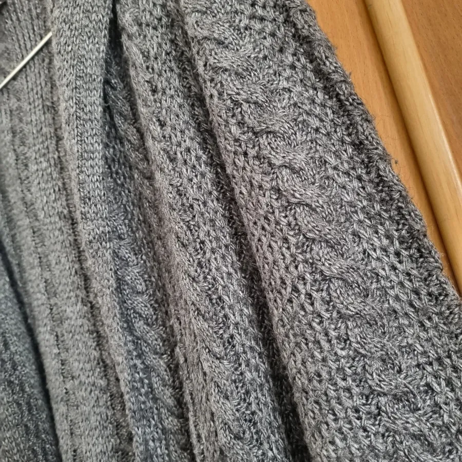 پالتو بافت کلاه دار بلند