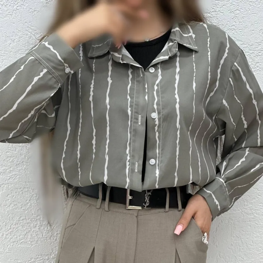 مانتو شومیزی راه راه