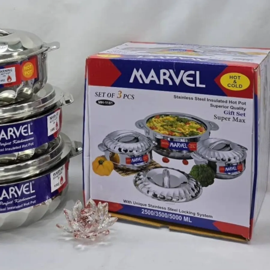 گرم نگهدار 3تیکه استیل