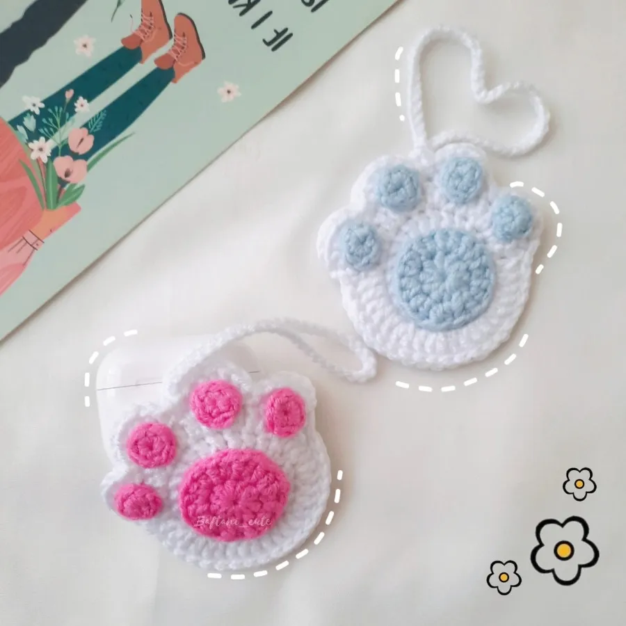 آویز کیف بافتنی پنجه گربه