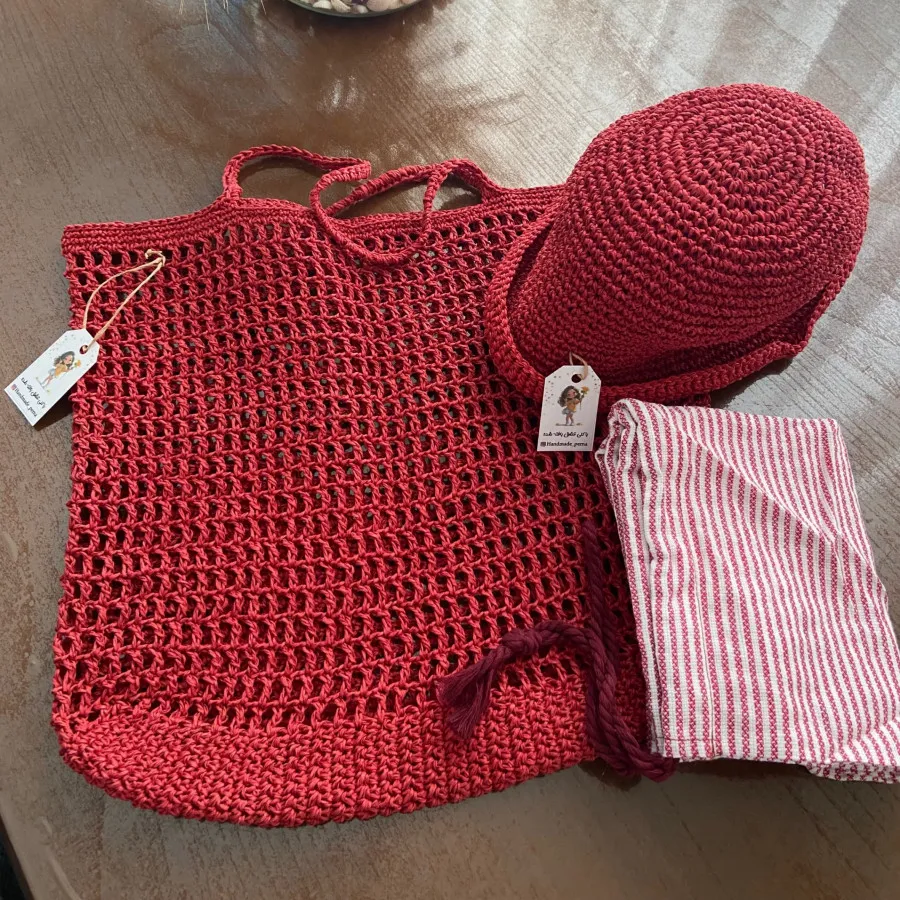 ست کیف ‌کلاه رافیا