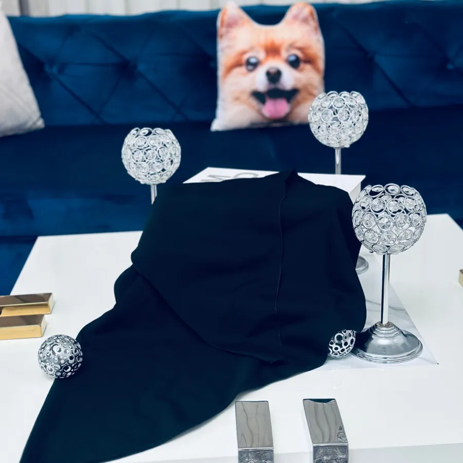 مقنعه مشکی نخی ساده