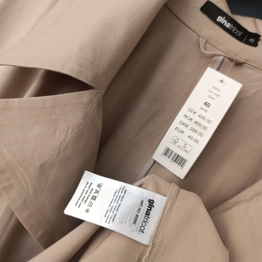 مانتو ترنچ کت کرمی GinaTr