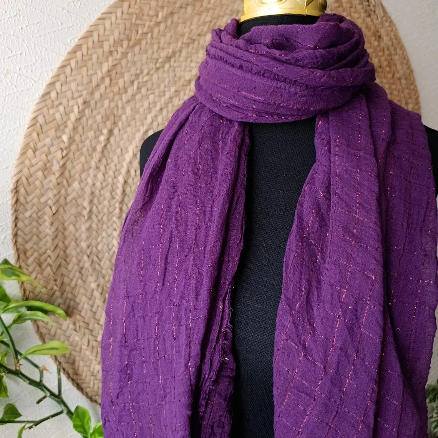 شال بنفش قواره دار