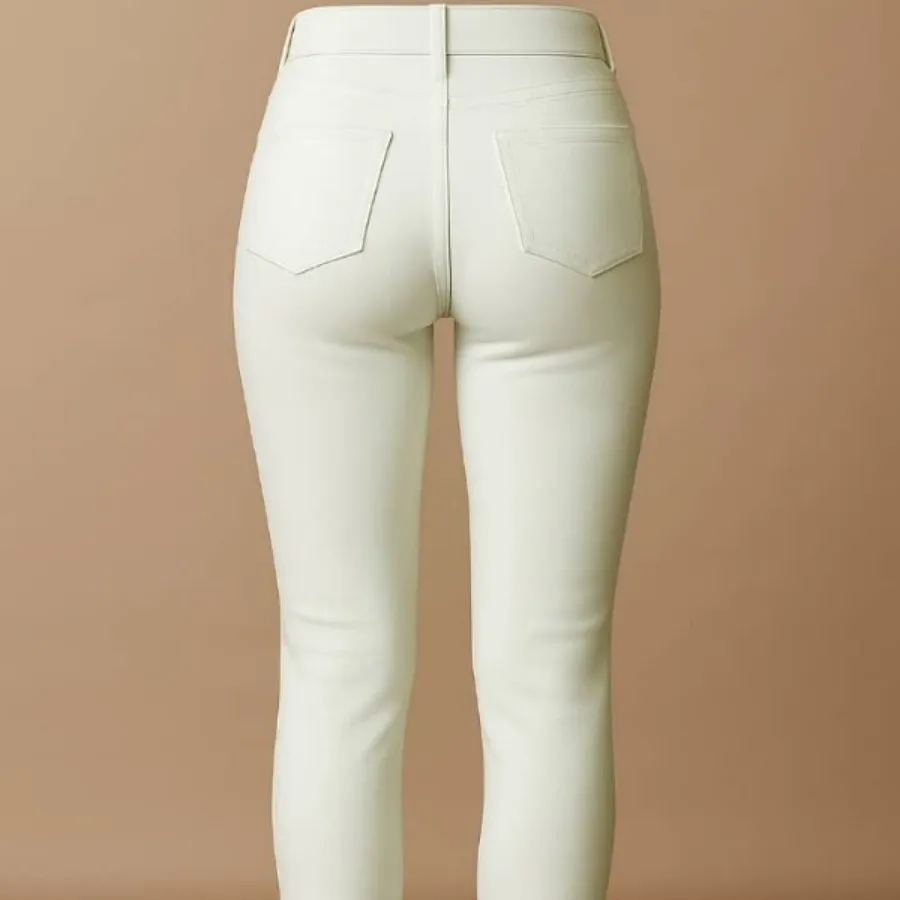 شلوار لی سفید رنگ