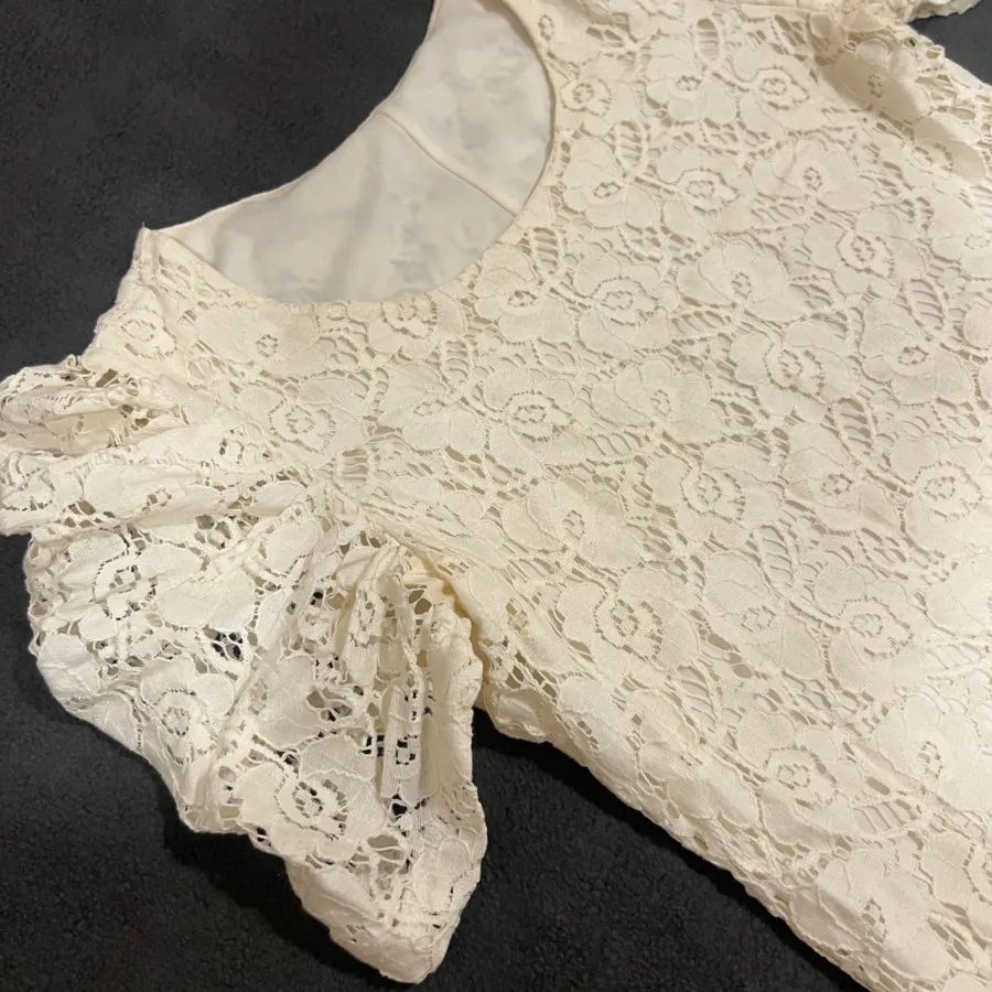 لباس گیپور دخترانه سفید