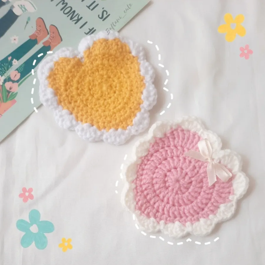 زیر لیوانی /دکوری بافتنی