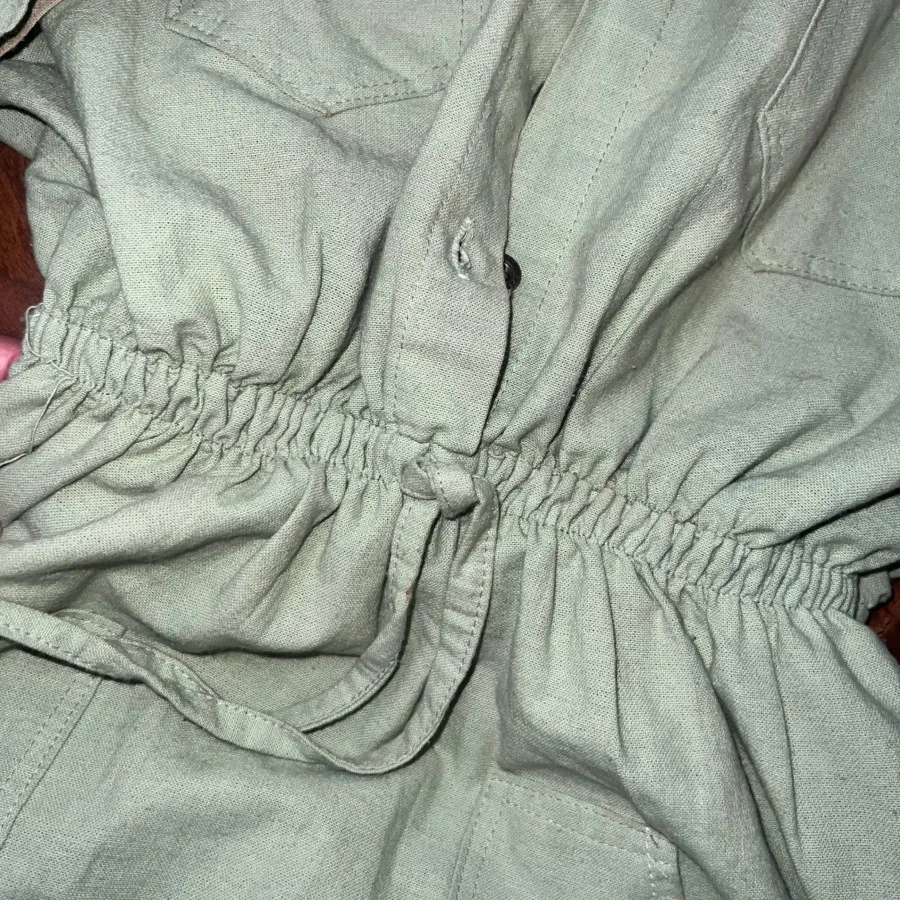 پیراهن لینن بلند مانتویی