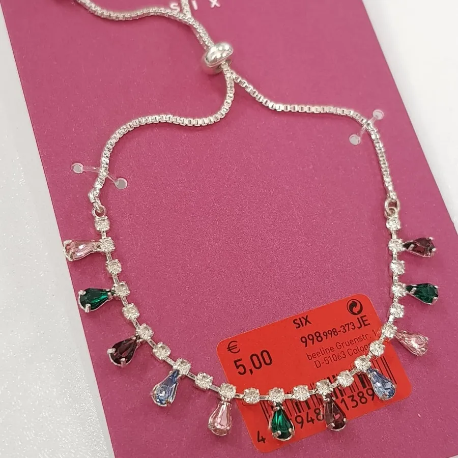 دستبند آسانسوری نگین دار