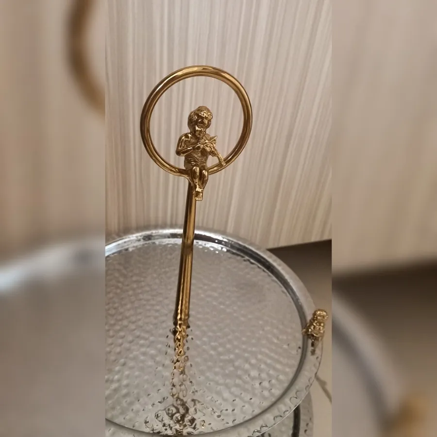 شیرینی خوری دو طبقه برنجی