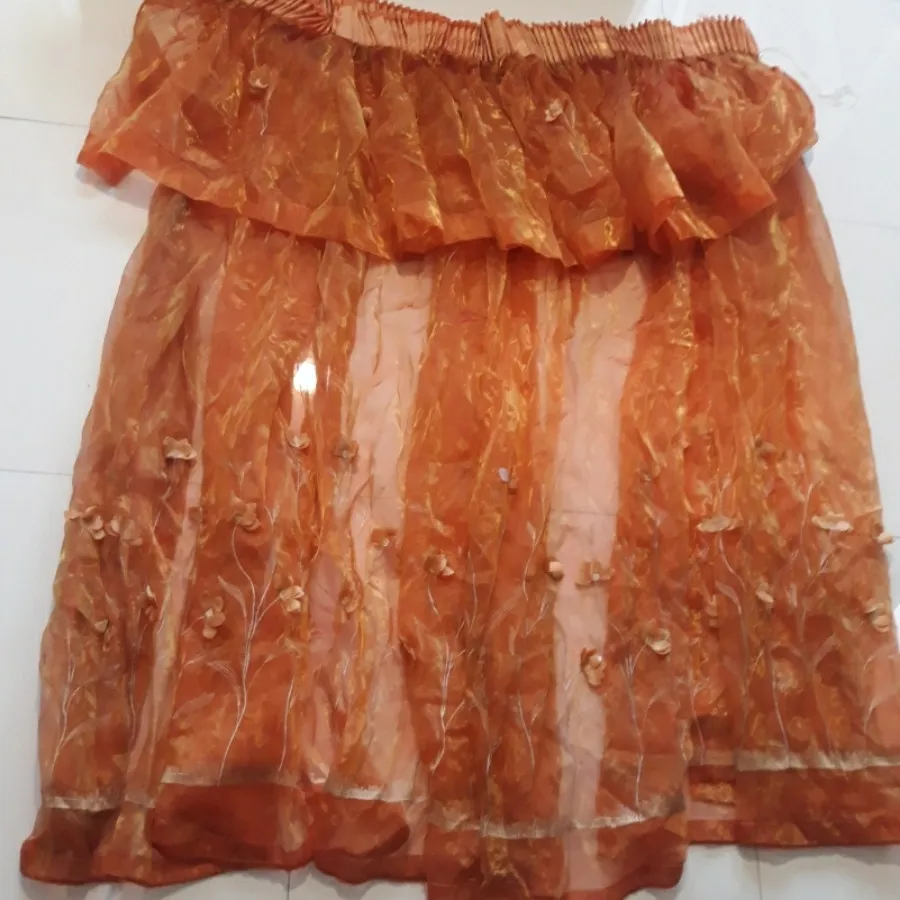 پرده نارنجی با والان مجزا