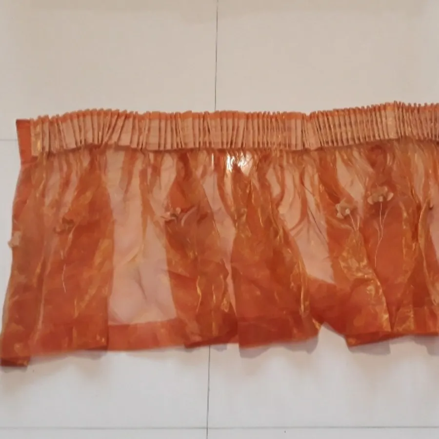 پرده نارنجی با والان مجزا