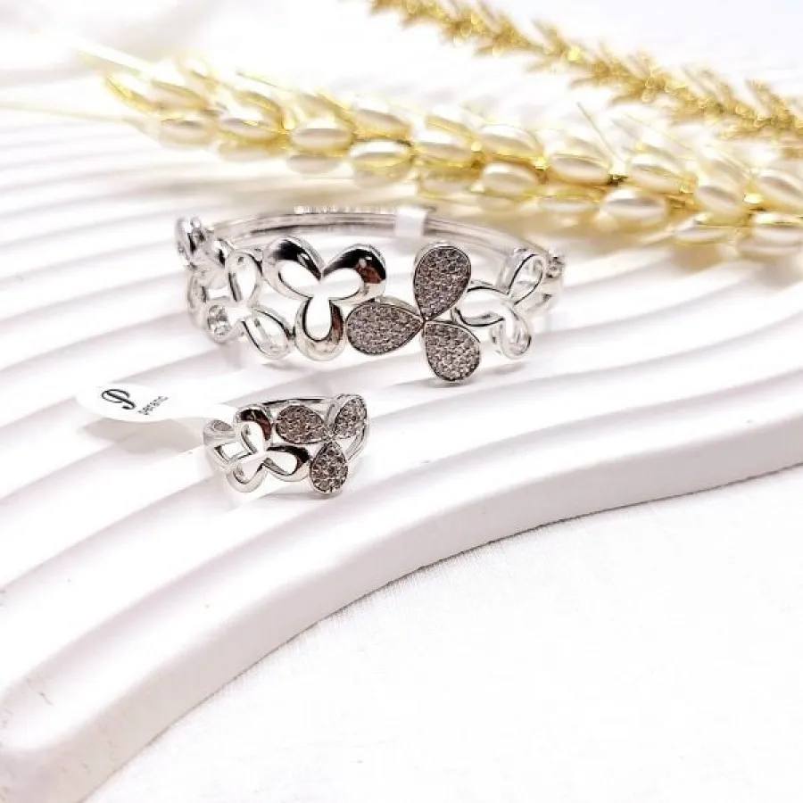 ست انگشتر و دستبند استیل