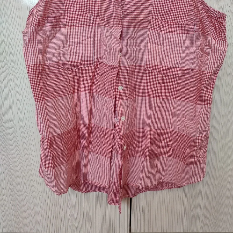 تاپ نخی قرمز چارخونه