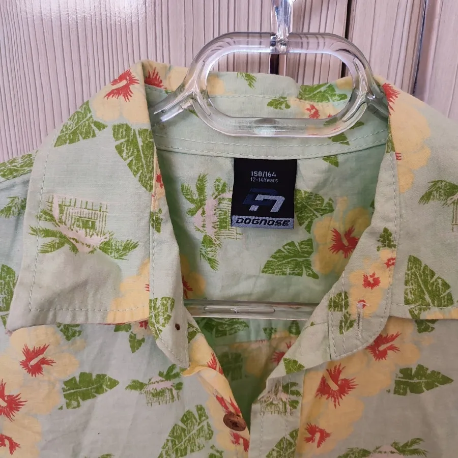 شومیز سبز گل دار