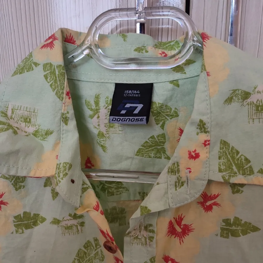 شومیز سبز گل دار