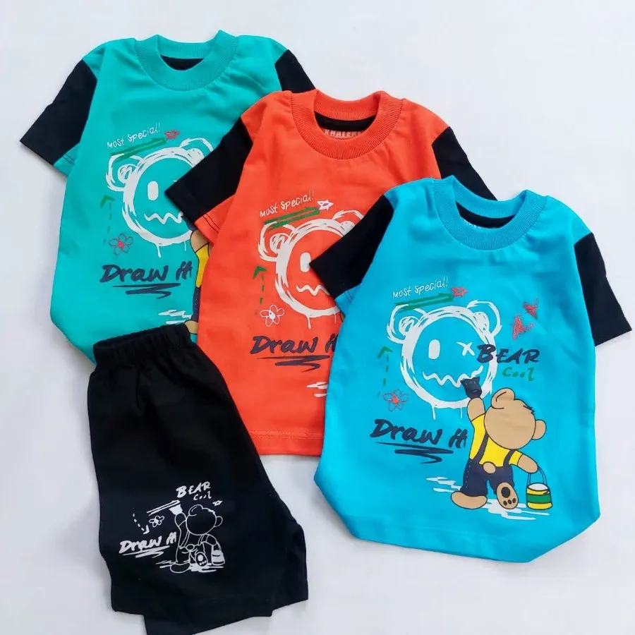 تیشرت شلوارک خرس نقاش