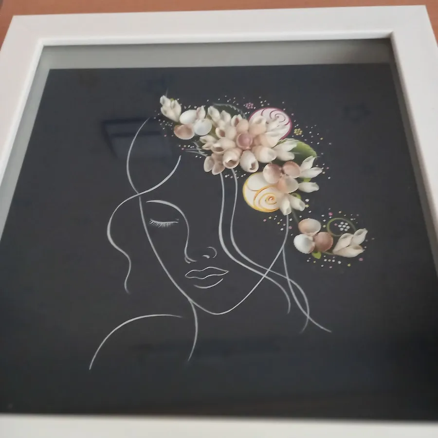 تابلو با صدف دریایی