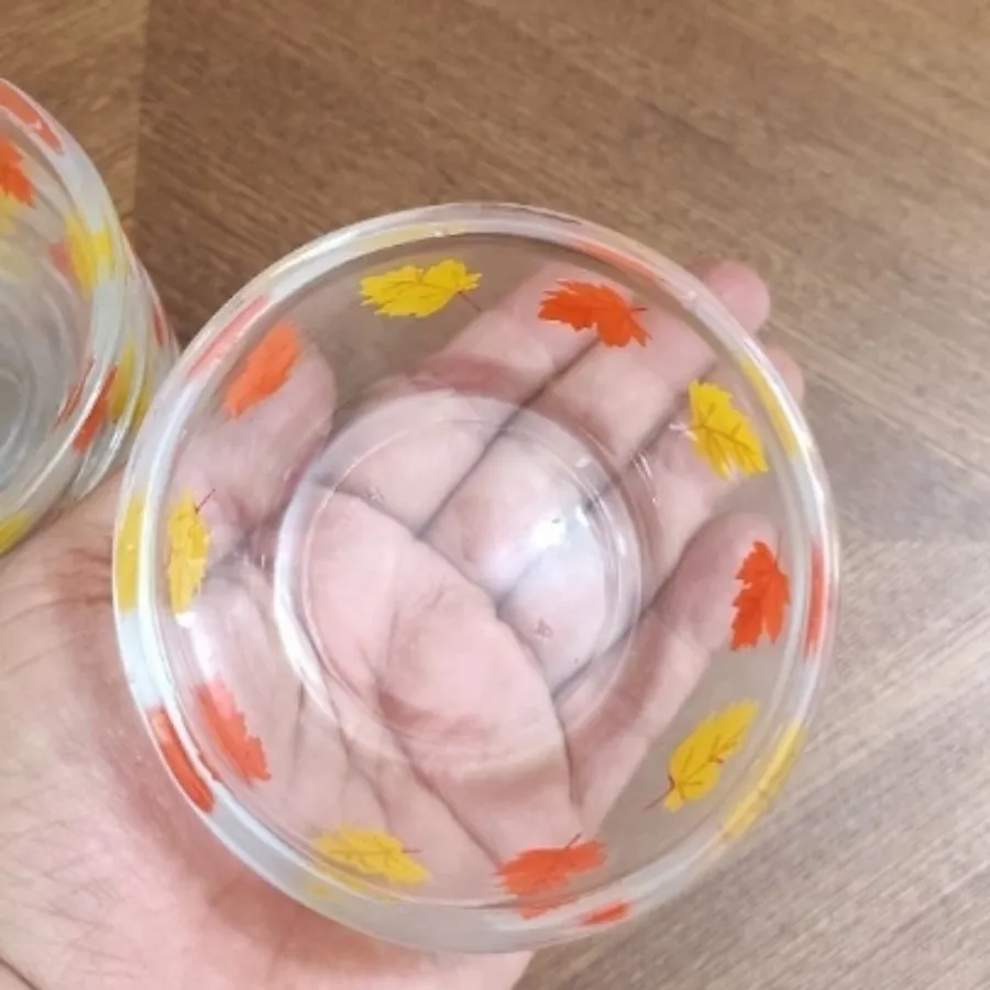 کاسه بلور طرح برگ