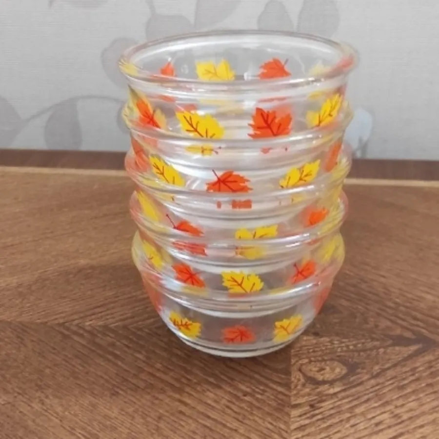 کاسه بلور طرح برگ