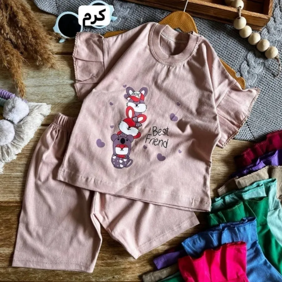 ست تیشرت شلوارک سه خرگوش