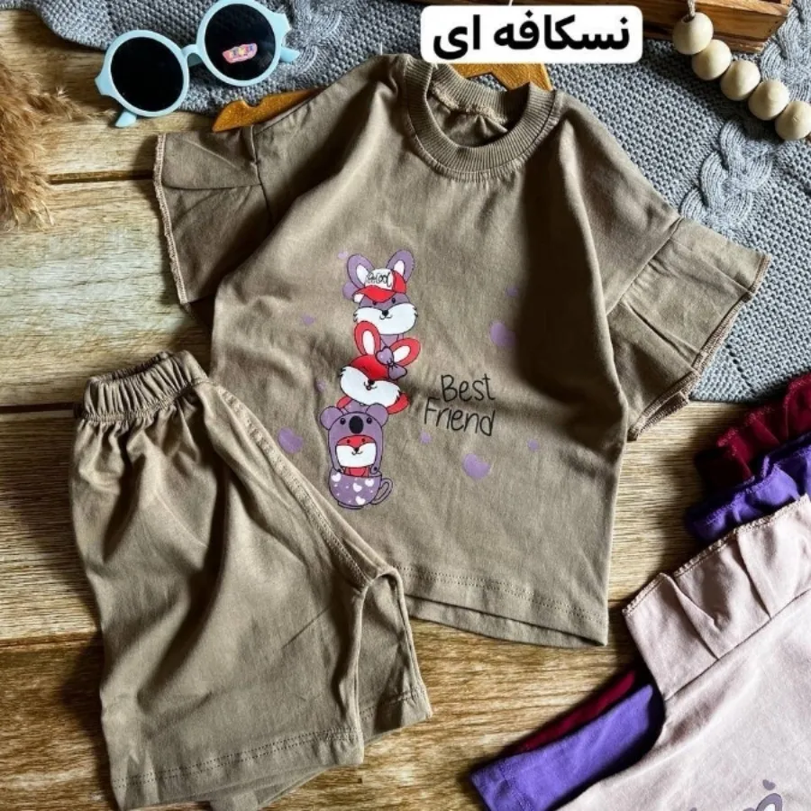 ست تیشرت شلوارک سه خرگوش