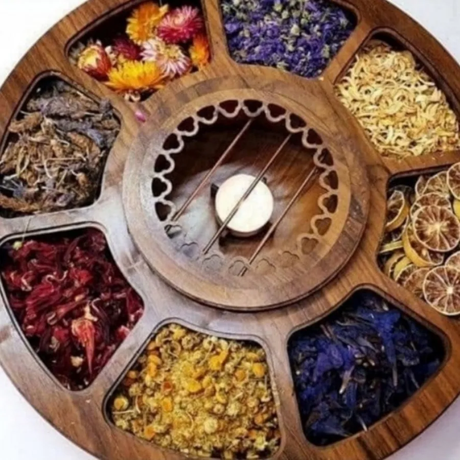 جعبه  تی بگ و آجیل چوبی