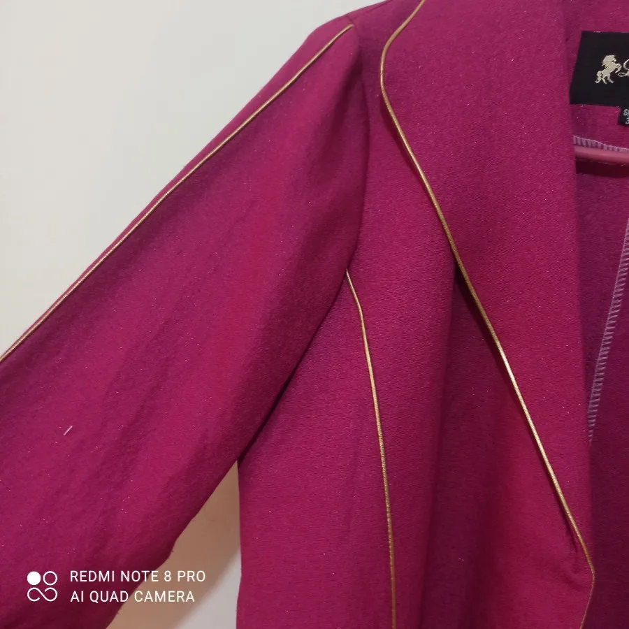 مانتو کتی سرخابی شاین دار